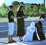 Linda & Sarah sharing with Muslims